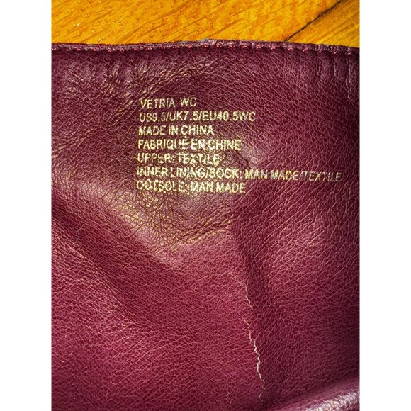 Platform Burgundy Velvet Over The Knee High Heel Boots Size 9.5 Goth Sexy Vamp - Picture 10 of 10